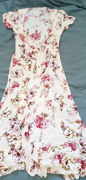 Floral Tree Of Life Wrap Maxi Dress 